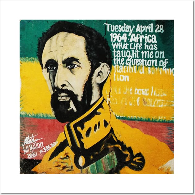 Haile Selassie Painted Sign Wall Art by LionTuff79